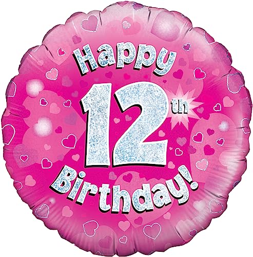 Oaktree UK 18-Inch Glücklicher 12 Geburtstag Buildings Design Balloons, Pink von Oaktree UK