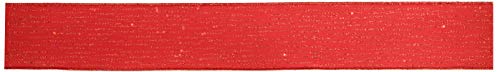 Oaktree UK 653696 Eleganza 377 Nr. 16, Satin, mit Drahtrand, festlicher Schimmer, 63 mm x 9,1 m, Rot, 63mm x 9.1m, 9 meter von Oaktree UK