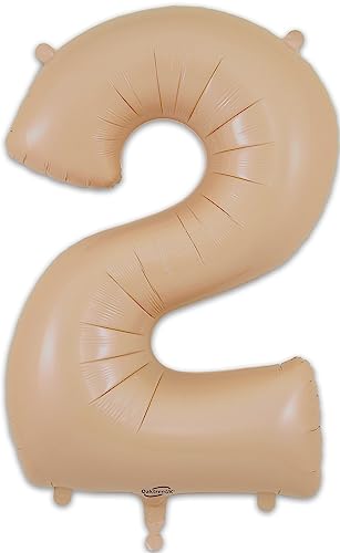 Oaktree UK Folienballon Nummer 2, matt, 86,4 cm von Oaktree UK