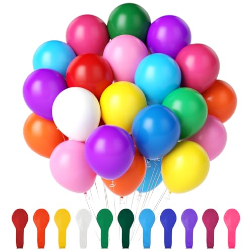 Oamwrae 110 Stück Geburtstagsballons, 12 Zoll bunte Heliumballons, Abschlussballons, für Dekoration Geburtstag, Babyparty, Hochzeit Oamwrae 110 Stück Geburtstagsballons, 12 Zoll bunte Heliumballons, Abschlussballons, für Dekoration Geburtstag, Babyparty, Hochzeit von Oamwrae