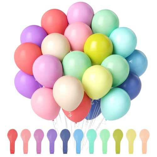 Oamwrae 110 Stück Pastell-Luftballons, 12 Zoll Geburtstagsballons, bunte Helium-Luftballons, für Dekoration Geburtstag, Babyparty, Hochzeit Oamwrae 110 Stück Pastell-Luftballons, 12 Zoll Geburtstagsballons, bunte Helium-Luftballons, für Dekoration Geburtstag, Babyparty, Hochzeit von Oamwrae