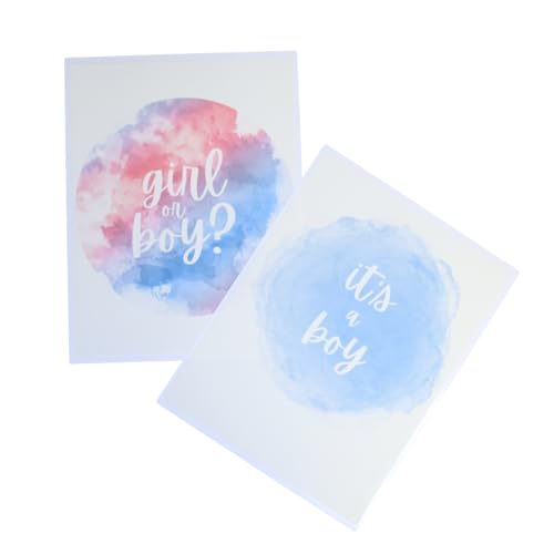 Essbares vorgedrucktes, brennbares Papier-Set – Kuchendekorationsset für Babynachrichten, bereits gedruckt für Ihre Party, "It's a Boy!" von Oasis Supply