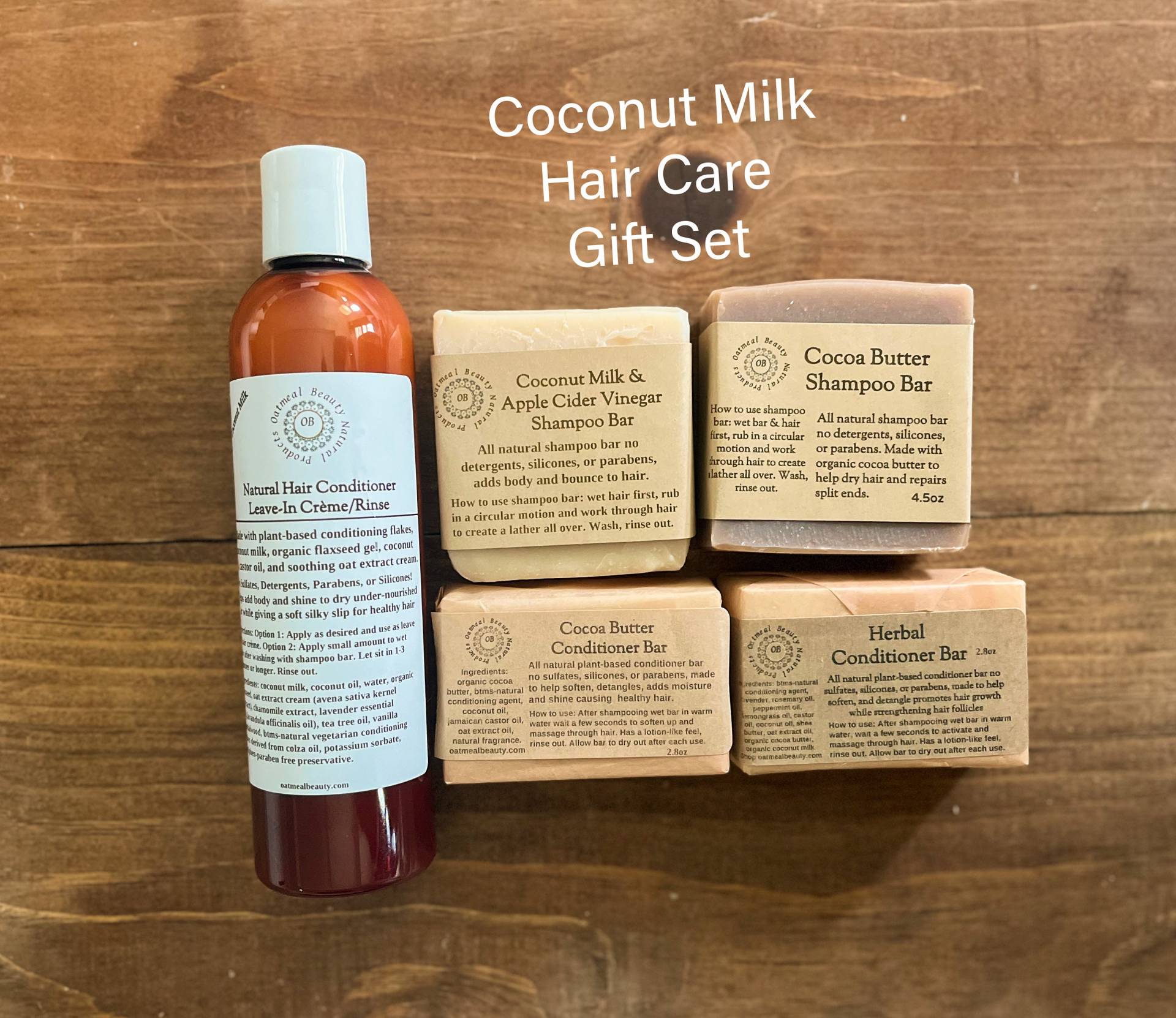 Kokosmilch Haarpflege Geschenk Set von OatmealBeautyStore