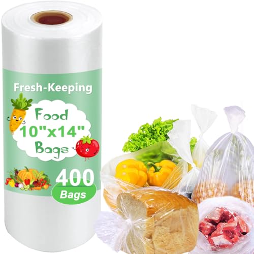 Kunststoffbeutel Rolle 25,4 x 35,6 cm Einweg-Lebensmittelbeutel Frischhaltebeutel für Lebensmittel, Obst, Gemüse, Kühlschrankaufbewahrung, Küche, Supermarkt, 1 Rolle 400 Stück Kunststoffbeutel Rolle 25,4 x 35,6 cm Einweg-Lebensmittelbeutel Frischhaltebeutel für Lebensmittel, Obst, Gemüse, Kühlschrankaufbewahrung, Küche, Supermarkt, 1 Rolle 400 Stück von OausTect