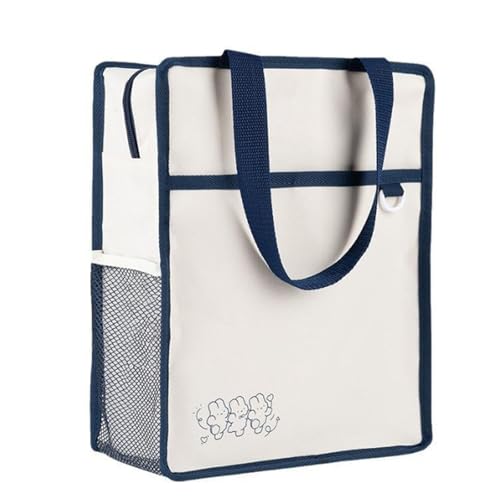 A4-Dokumenten-Organizer, Segeltuch, Schulbuchtasche, tragbare Büchertasche, Aktentasche, Tragetasche mit Griff, große Kapazität, Aktenordner, Portfolio-Hülle, Reißverschluss, Reisedokumenten-Halter A4-Dokumenten-Organizer, Segeltuch, Schulbuchtasche, tragbare Büchertasche, Aktentasche, Tragetasche mit Griff, große Kapazität, Aktenordner, Portfolio-Hülle, Reißverschluss, Reisedokumenten-Halter von Oaygat