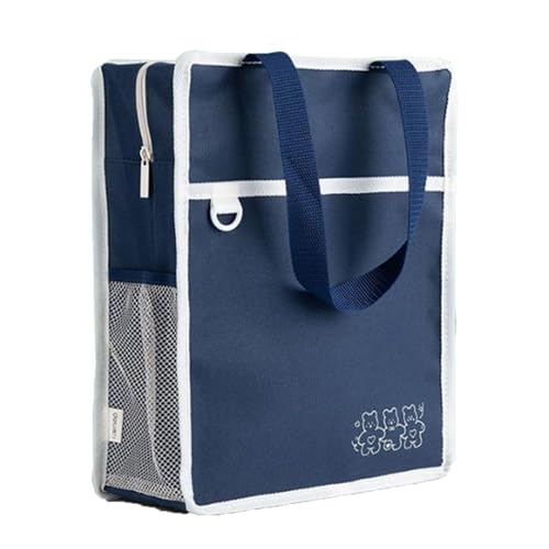 A4-Dokumenten-Organizer, Segeltuch, Schulbuchtasche, tragbare Büchertasche, Aktentasche, Tragetasche mit Griff, große Kapazität, Aktenordner, Portfolio-Hülle, Reißverschluss, Reisedokumenten-Halter A4-Dokumenten-Organizer, Segeltuch, Schulbuchtasche, tragbare Büchertasche, Aktentasche, Tragetasche mit Griff, große Kapazität, Aktenordner, Portfolio-Hülle, Reißverschluss, Reisedokumenten-Halter von Oaygat