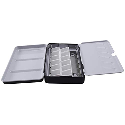 Obahdirry Halbbox [klein] mit 12 Fächern, Aquarellfarbe, Tankbox, Palette, Malerei, Aufbewahrung, Farbwanne, Farbkasten von Obahdirry
