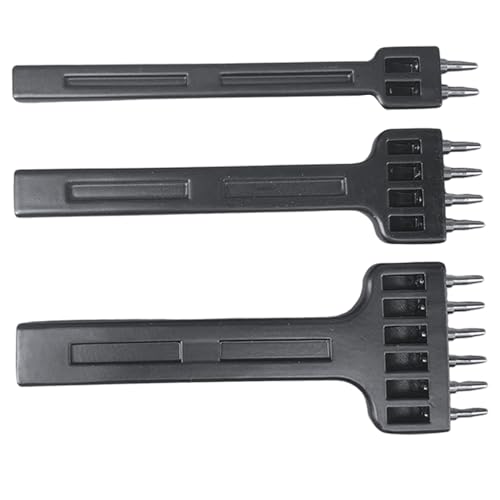 3pcs/festgelegte Ledernähte Punch, 4 Zoll 2/4/6 Stecker Lederloch -Loch -Werkzeug, 6mm Abstand Stahlstock -Stanzwerkzeug für DIY -Handwerk 3pcs/festgelegte Ledernähte Punch, 4 Zoll 2/4/6 Stecker Lederloch -Loch -Werkzeug, 6mm Abstand Stahlstock -Stanzwerkzeug für DIY -Handwerk von Obelunrp