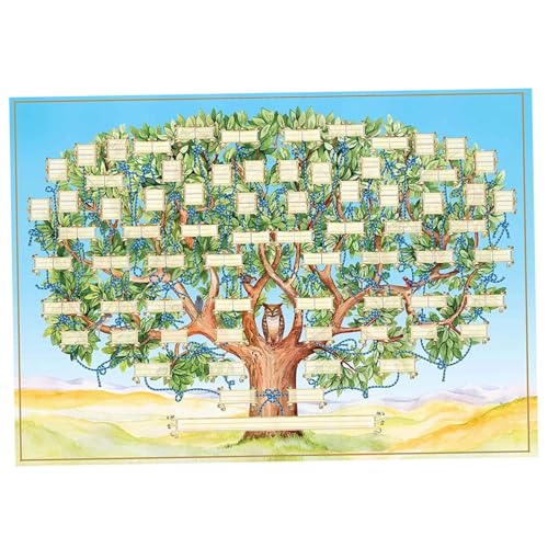 Family Tree -Diagramme zum Ausfüllen, 40x60cm Leinwand leere füllbare Genealogie -Diagramme, 9 Generation Genealogy Poster, Stammbaumdiagramm Wanddekoration (Rahmen nicht enthalten) von Obelunrp