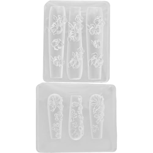 Obelunrp 3D -Lotus -Blumen -Nagel -Design, 2pcs Silikonnagelformen, 3D -Blumen -Charmformen, weiche Non -Stick -Silikonkunst, waschbarer wiederverwendbarer Kunst für DIY -Dekorationen Obelunrp 3D -Lotus -Blumen -Nagel -Design, 2pcs Silikonnagelformen, 3D -Blumen -Charmformen, weiche Non -Stick -Silikonkunst, waschbarer wiederverwendbarer Kunst für DIY -Dekorationen von Obelunrp