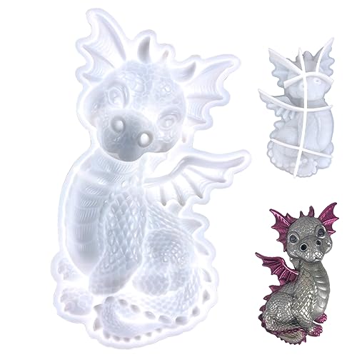 Obelunrp Drachenformen, 20,7 cm/8,1 -Zoll -Silikon Niedliche Drachenform, Dinosaurier -Epoxidharz -Gussformen, DIY Dragon Craft Ornament Making -Werkzeug zum Handwerk der Wanddekoration Obelunrp Drachenformen, 20,7 cm/8,1 -Zoll -Silikon Niedliche Drachenform, Dinosaurier -Epoxidharz -Gussformen, DIY Dragon Craft Ornament Making -Werkzeug zum Handwerk der Wanddekoration von Obelunrp
