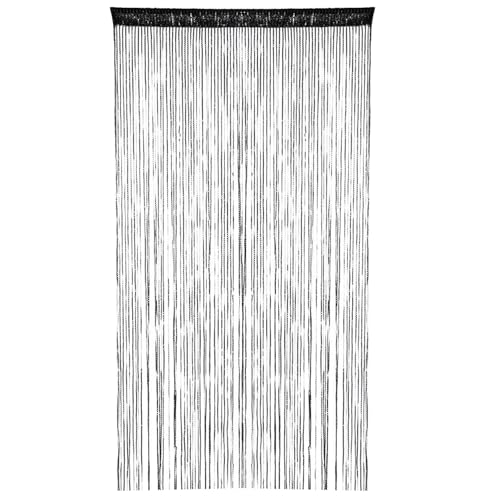 Obelunrp Schwarze Türvorhänge, 1pc 2x1m Saitenschnüre Tassel -Türvorhang, Raumteiler Fliegenbildschirm Quaste für Innenhängedekoration und Trennungsschrankvorhänge Obelunrp Schwarze Türvorhänge, 1pc 2x1m Saitenschnüre Tassel -Türvorhang, Raumteiler Fliegenbildschirm Quaste für Innenhängedekoration und Trennungsschrankvorhänge von Obelunrp