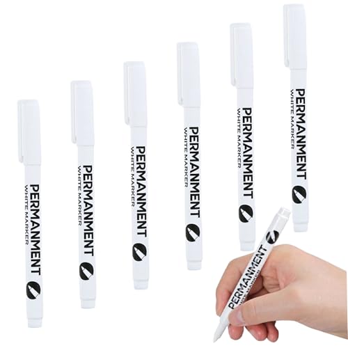 Obelunrp Weiße Lackmarker 6PCS-Basis der weißen Farbe mit weißem Farben 1 mm Schnellrocknen Stift wasserdichtem Dauermarkierungen für Holz, Metall, Stoff, Kunststoff und Glas, Marker Obelunrp Weiße Lackmarker 6PCS-Basis der weißen Farbe mit weißem Farben 1 mm Schnellrocknen Stift wasserdichtem Dauermarkierungen für Holz, Metall, Stoff, Kunststoff und Glas, Marker von Obelunrp