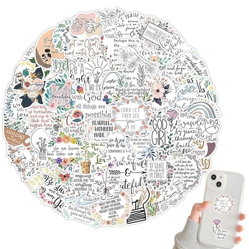 Bibel-Zitat-Aufkleber | 100er Journalaufkleber | Bibelvers-Abziehbilder, Pfirsichblüten-inspirierte Aufkleber, Christian Sticker perfekt für Scrapb Bibel-Zitat-Aufkleber | 100er Journalaufkleber | Bibelvers-Abziehbilder, Pfirsichblüten-inspirierte Aufkleber, Christian Sticker perfekt für Scrapb von Obesntln