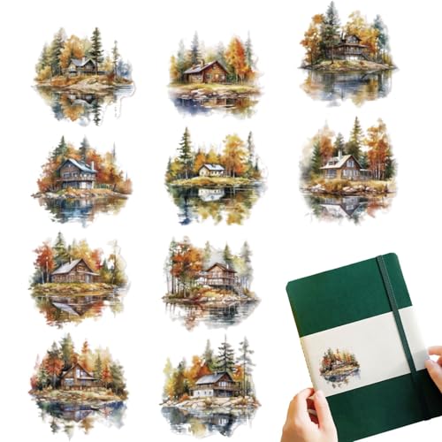Bücher Journal Aufkleber, Ästhetische Journal Aufkleber | 20 Stück Japanische Papieraufkleber mit Naturlandschaft | Dekorative Kunsthandwerk Zubehör, Dekoration Bücher Journal Aufkleber, Ästhetische Journal Aufkleber | 20 Stück Japanische Papieraufkleber mit Naturlandschaft | Dekorative Kunsthandwerk Zubehör, Dekoration von Obesntln