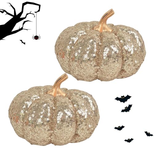 Dekorative Dekorationen | glitzernde Halloween-Dekorationen | 2 Stück Tischdekoration Partyzubehör für Wohnzimmer, Bauernhof, Küche, Kamin und Dekorative Dekorationen | glitzernde Halloween-Dekorationen | 2 Stück Tischdekoration Partyzubehör für Wohnzimmer, Bauernhof, Küche, Kamin und von Obesntln