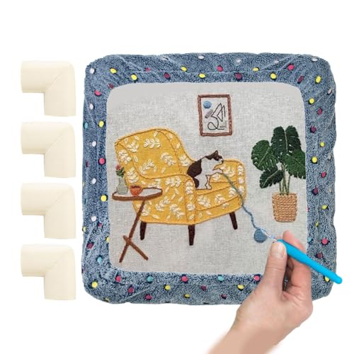 Griffband-Rahmenabdeckung, Tufting-Rahmenabdeckung, Flanell-Klemmrahmenabdeckung, Handwerkliche Nähreifenabdeckung mit 4 Schaumstoffecken von Obesntln