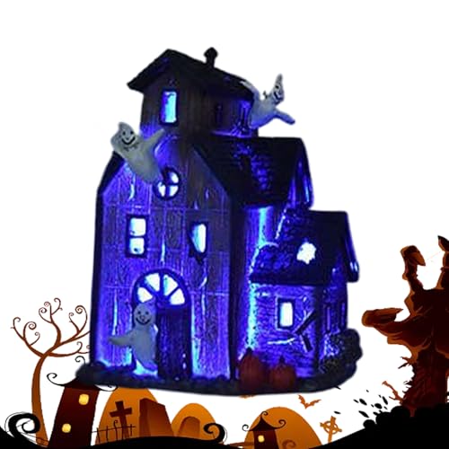 Halloween- – beleuchtetes Spukhaus für Partys, Halloween-Dekoration und Innendekoration für Haus, Bauernhaus, Hotel, Restaurant, Shop, Kamin von Obesntln