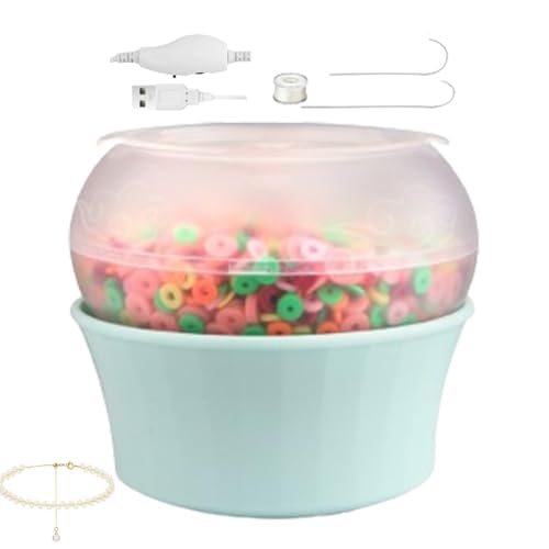 Perlenspinner für die Schmuckherstellung, elektrischer Perlenspinner – automatische Tonperlenschale, USB, automatische Herstellung von Halsketten von Armbändern, Perlenhersteller von Obesntln
