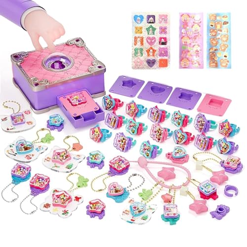 Schmuckbastelset für Mädchen, Schmuckherstellungs-Set für | Armbandschmuck-Set mit Zauberbox, Schmuck-Set für Mädchen, Bastelset von Obesntln