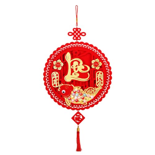 Silvester - Neujahrsdekorationen 2024, mit roten Fu Figuren, Frühlingsfeier Dekoration | Chinesische Neujahrsdekoration für Gärten, P von Obesntln