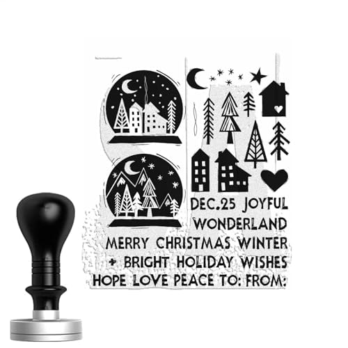 Stempel "Frohe Weihnachten", Briefmarken mit Worten des Segens, Frohe Weihnachten – Silikonstempel für Scrapbooking, für Karten, Dekoration und Scrapbooking von Obesntln