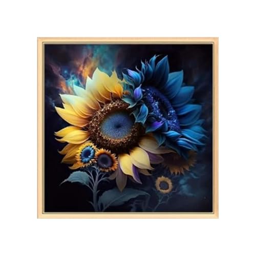 Stickset mit Blumenmuster, für Anfänger, Sonnenblume, Stickset, Stressabbau, Nähset mit leuchtenden Farben, langlebig von Obesntln
