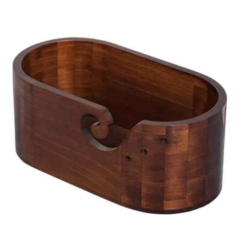 Strickgarnschale, Strickgarnschale – glatte Häkelschale | Garnschale zum Stricken, Garnschale aus Holz, Zubehör zur Aufbewahrung von Garn/Wolle/Schnur von Obesntln