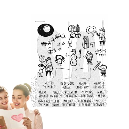 Weihnachtsstempel für die Herstellung von Karten, Briefmarken zum Thema Weihnachten | Bastelstempel aus Silikon – Stempel für Scrapbooking, für Karten, Dekoration und Scrapbooking Weihnachtsstempel für die Herstellung von Karten, Briefmarken zum Thema Weihnachten | Bastelstempel aus Silikon – Stempel für Scrapbooking, für Karten, Dekoration und Scrapbooking von Obesntln
