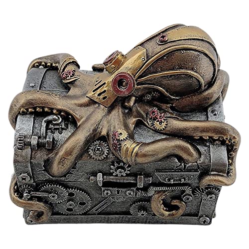 Objectz Steampunk Schatulle Aufbewahrungsbox - Behältnis zur Aufbewahrung - Schmuckschatulle (Octopus) von Objectz