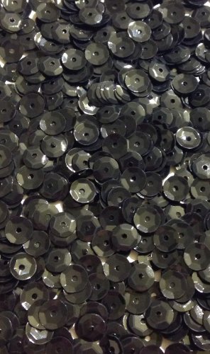 1400 Pailletten - Ø 6mm - Riesige Auswahl an Farben (Schwarz) von Oblique Unique