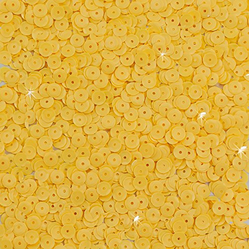 1400 Pailletten - Ø 6mm - Rund (Gelb 2) von Oblique Unique
