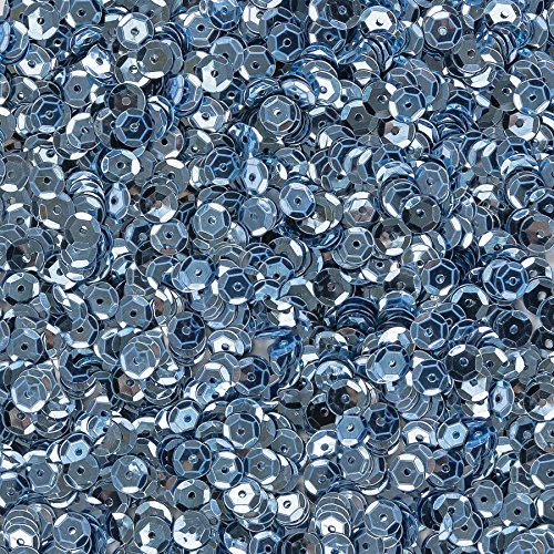 1400 Pailletten - Ø 6mm - Riesige Auswahl an Farben (Ice Blue) von Oblique Unique