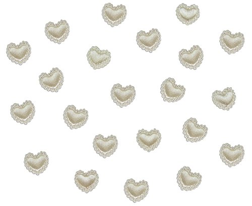 Oblique Unique 25 creme Perlenherzen Deko Streuteile Scrapbooking Tischdeko Streudeko Hochzeit, Taufe Oblique Unique 25 creme Perlenherzen Deko Streuteile Scrapbooking Tischdeko Streudeko Hochzeit, Taufe von Oblique Unique