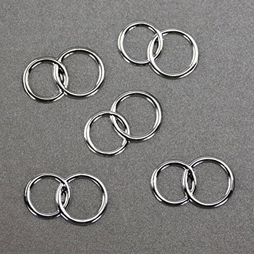 25 x Doppel Ring silber Deko Streuteile Scrapbooking Tischdeko Streudeko Hochzeit 25 x Doppel Ring silber Deko Streuteile Scrapbooking Tischdeko Streudeko Hochzeit von Oblique Unique