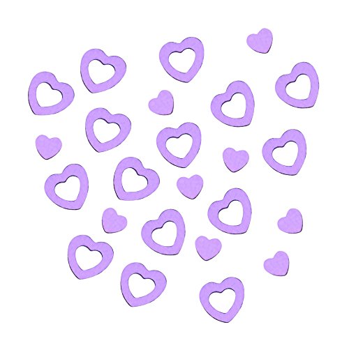 Oblique-Unique Herz Konfetti Liebe Romantik Valentinstag Herzen Hochzeit Deko (Lila) von Oblique-Unique