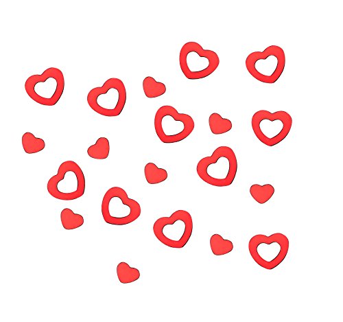 Oblique-Unique Herz Konfetti Liebe Romantik Valentinstag Herzen Hochzeit Deko (Rot) von Oblique-Unique