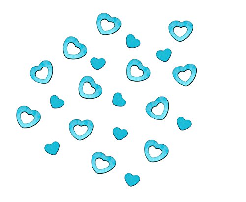 Oblique Unique Herz Konfetti Liebe Romantik Valentinstag Herzen Hochzeit Deko (Türkis) von Oblique Unique