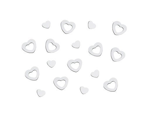 Oblique-Unique Herz Konfetti Liebe Romantik Valentinstag Herzen Hochzeit Deko (Weiß) von Oblique-Unique