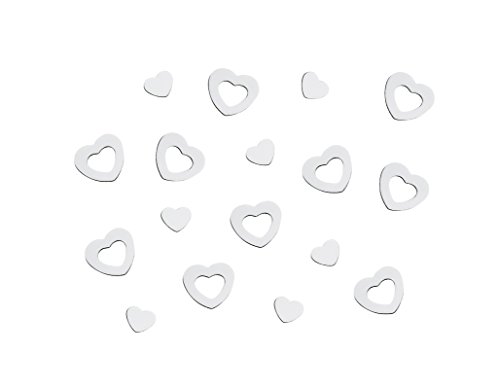 Oblique Unique Herz Konfetti Liebe Romantik Valentinstag Herzen Hochzeit Deko (Weiß) von Oblique Unique