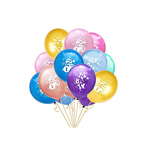 Oblique Unique® 10x Luftballons für Schuleinführung Einschulung Schulanfang Schulstart Deko Ballons mit ABC und 123 Motiv im Farbmix von Oblique Unique