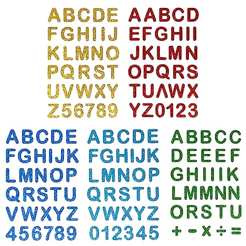 Oblique Unique® 160x Buchstaben Sticker Alphabet ABC Aufkleber Bunt 5 Bögen á 32 Stück für Schuleinführung zum Basteln Spielen Scrapbooking von Oblique Unique
