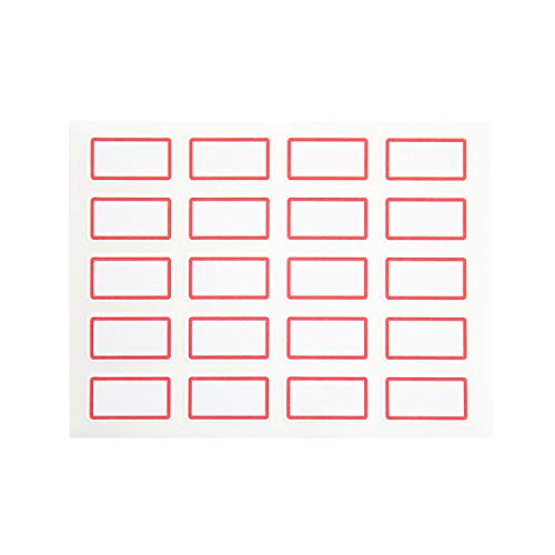 Oblique-Unique® 240 Vielzweck Etiketten zum Beschriften und Kennzeichnen Selbstklebend für Haushalt Schule Büro Keller Dachboden Rot Weiß von Oblique Unique