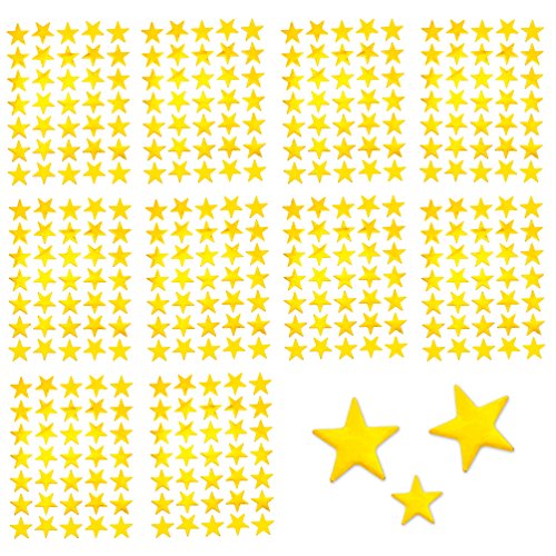 Oblique-Unique® 350 x Sterne Sticker Aufkleber in Gold oder Silber - wählbar (Gold) von Oblique Unique