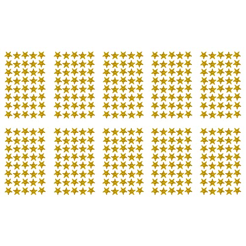 Oblique Unique® 400x Sterne Sticker Stern Aufkleber Gold Hologramm Effekt Glitzernd 10 Bögen á 40 Stück zum Basteln Scrapbooking Dekoration Verzierung von Oblique Unique