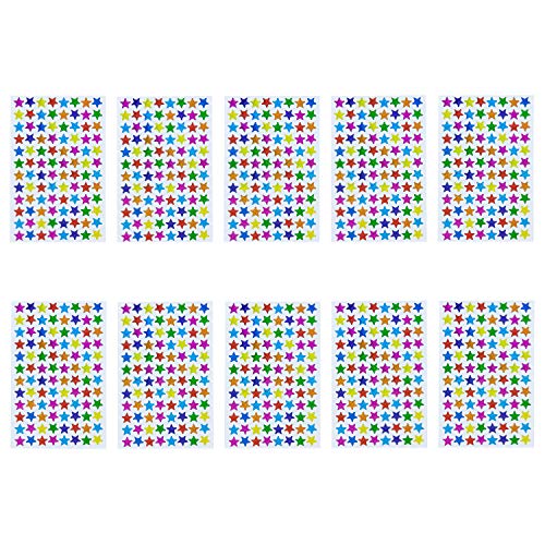 Oblique Unique® 960 Stern Sticker Sterne Aufkleber als Geschenkdeko zum Basteln Spielen Scrapbooking Dekorieren UVM. Glitzernd in bunt von Oblique Unique