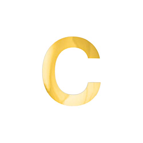 Oblique Unique® Bügelbild Buchstabe C - Gold, 1 Stück von Oblique Unique