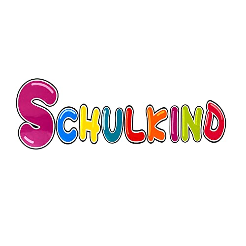 Oblique Unique® Bügelbild Schulkind Aufbügelbild für Schuleinführung Schulanfang Einschulung Bild zum Aufbügeln für Mädchen und Jungs von Oblique Unique