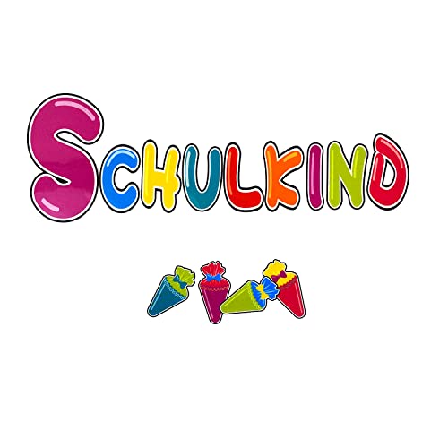 Oblique Unique® Bügelbilder Set Schulkind Zuckertüten Aufbügelbilder für Schuleinführung Schulanfang Einschulung Mädchen und Jungs Bilder zum Aufbügeln von Oblique Unique