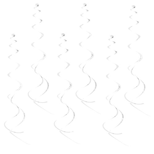 Oblique-Unique® Deckenhänger 6 Stück Spiral Girlanden - Farbe wählbar (Weiß) von Oblique Unique